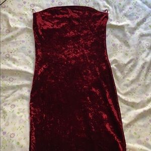 Red velvet dress